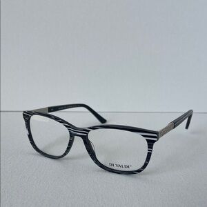 New Di Valdi Black and White Women's Glasses DVO 8054 Size: 52-16-140